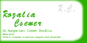 rozalia csemer business card